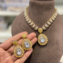 Hira Collections Pota Stone And Austrian Stone Designer Necklace Set