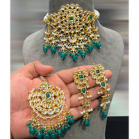 Hira Collections Kundan Stone And Beads Designer Choker Necklace Set