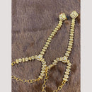 Hira Collections Designer Kundan Stone And Pearl Hand Harness