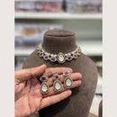 Hira Collections Premium Pota Stone And Austrian Stone Choker Necklace Set