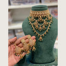 Hira Collections Designer Round Filigree Pearl Choker Necklace Set