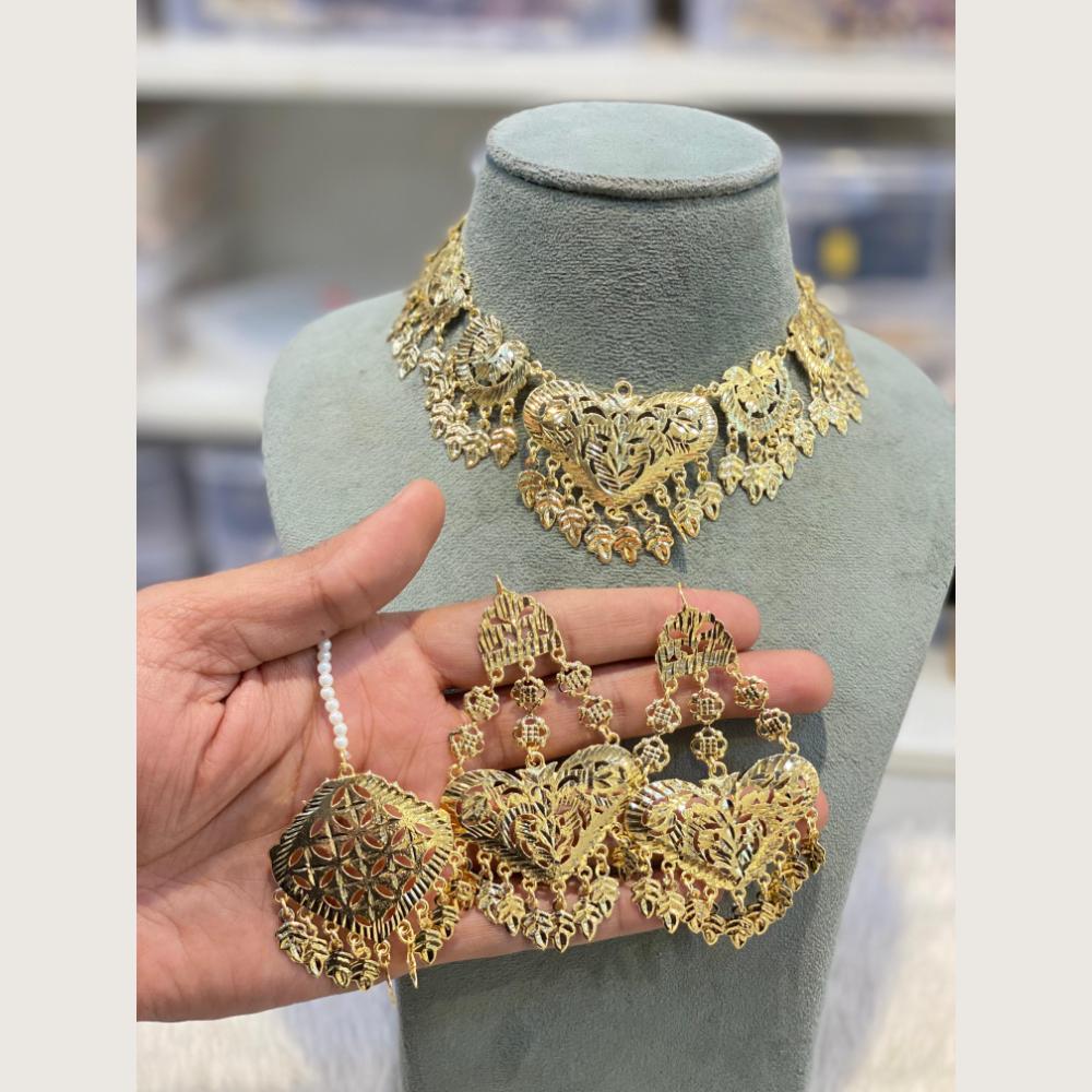 Hira Collections Designer Round Filigree Necklace Set