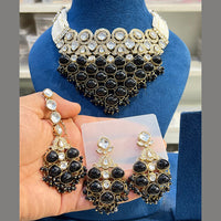 Hira Collections Glamorous Kundan And Pota Stone Pearl Choker Necklace Set