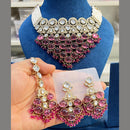 Hira Collections Glamorous Kundan And Pota Stone Pearl Choker Necklace Set