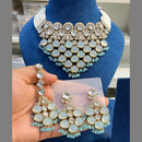Hira Collections Glamorous Kundan And Pota Stone Pearl Choker Necklace Set