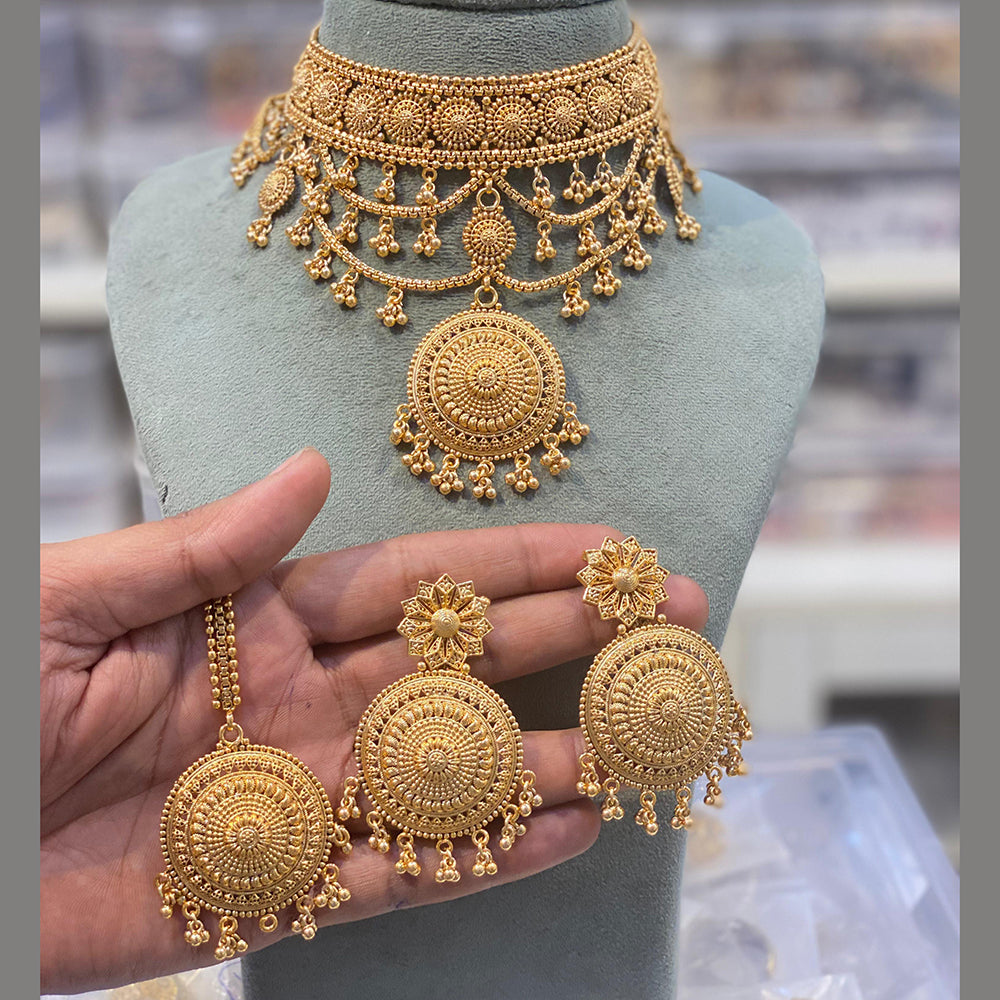 Hira Collections Exclusive Glam Pearl Collection Choker Necklace Set