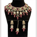 Hira Collections Grand Crystal Pearl And Austrian Stone Choker Necklace Set 