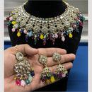 Hira Collections Glamorous Kundan Stone And Pearl Choker Necklace Set