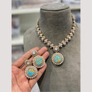 Hira Collections Glamorous Druzy Crystal Stone Necklace Set
