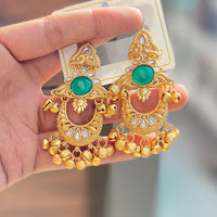 Hira Collections Luxury Kundan Stone And Ghungroo Dangler Earrings