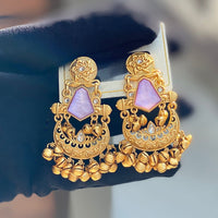 Hira Collections Luxury Kundan Stone And Ghungroo Dangler Earrings