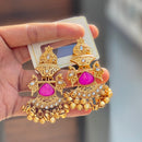 Hira Collections Luxury Kundan Stone And Ghungroo Dangler Earrings