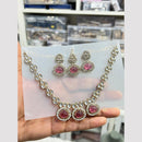 Hira Collections Kundan Stone And Austrian Stone Necklace Set