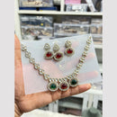 Hira Collections Kundan Stone And Austrian Stone Necklace Set