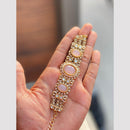 Hira Collections Graceful Pota Stone And Pearl Adjustable Bracelet
