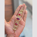 Hira Collections Graceful Pota Stone And Pearl Adjustable Bracelet