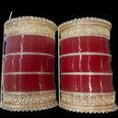 Hira Collections Sparkling Austrian Stone Acrylic Bridal Bangles Set