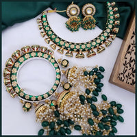 Hira Collections Grand Wedding Pearl Jewellery Combo Collection Set