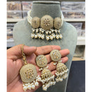 Hira Collection Crystal Stone And Beads Choker Necklace Set
