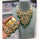Hira Collections Exclusive Kundan Stone Pearl And Beads Choker Necklace Set