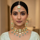 Hira Collections Traditional Kundan And Beads Meenakari Designer Choker Necklace Set