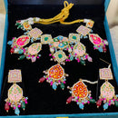 Hira Collections Traditional Kundan And Beads Meenakari Designer Choker Necklace Set