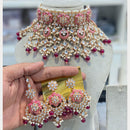 Hira Collections Traditional Kundan And Beads Meenakari Designer Choker Necklace Set