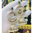 Hira Collections Fashionable Pota Stone And Pearl Jhumki Earrings 