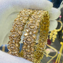 Hira Collections Ethnic Glow Crystal And Austrian Stone Bangles Set