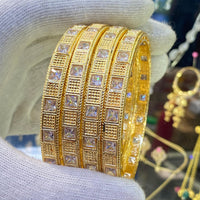 Hira Collections Crystal Stone Bangles Set for Women