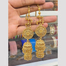 Hira Collections Fashionable Gold  Plated Pearl Jhumki Earrings