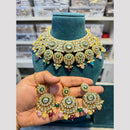 Hira Collection Glamorous Polki Kundan And Pearl Choker Necklace Set