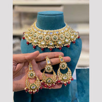 Hira Collection Glamorous Polki Kundan And Pearl Choker Necklace Set