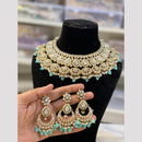 Hira Collection Glamorous Polki Kundan And Pearl Choker Necklace Set