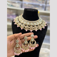 Hira Collection Glamorous Polki Kundan And Pearl Choker Necklace Set