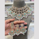 Hira Collection Glamorous Pota Stone And Pearl Necklace Set