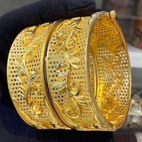 Hira Collections Royal Forming Gold Openable Bangles Set 