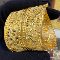 Hira Collections Royal Forming Gold Openable Bangles Set 