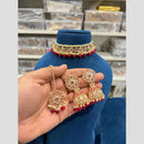 Hira Collection Crystal Stone And Beads Designer Choker Necklace Set