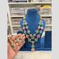 Hira Collection Pota Stone And Austrian Stone Designer Necklace Set