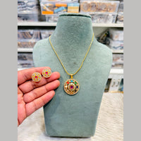 Hira Collections Designer American Daimond Chain Pendant Set