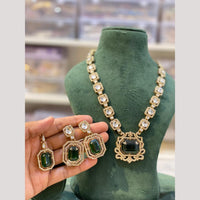 Hira Collection Pota Stone And Austrian Stone Designer Necklace Set