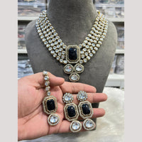Hira Collection Pota Stone And Austrian Stone Designer Necklace Set
