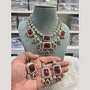 Hira Collection Pota Stone And Austrian Stone Designer Necklace Set
