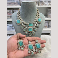 Hira Collection Pota Stone And Austrian Stone Designer Necklace Set