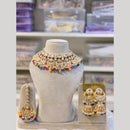 Hira Collection Glamorous Kundan Stone And Beads Choker Necklace Set