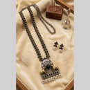 Hira Collections Exclusive 2 Tone Pota Stone Pearl Long Necklace Set for Women