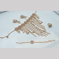 Hira Collections Premium Pota Stone And Pearl Choker Necklace Set for Women