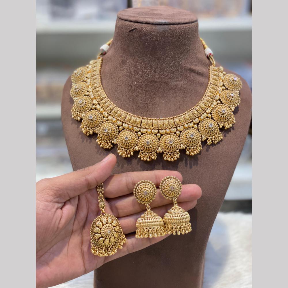 Hira Collections Premium Pearl Choker Necklace Set for Women