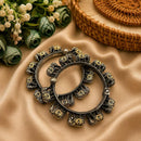 Hira Collections Elegant Dual Tone Openable Party Wear Bangles Set